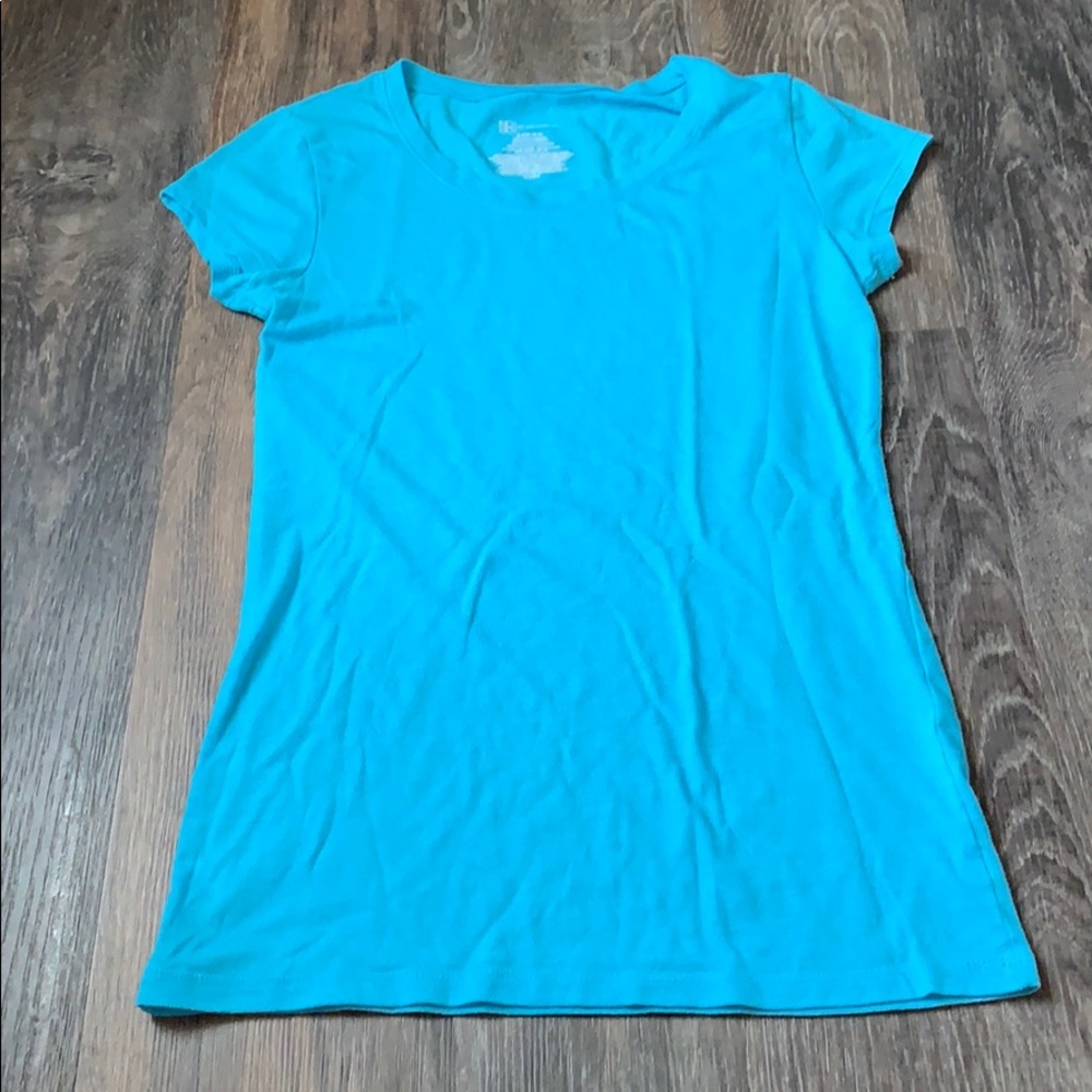 Blue plain tee